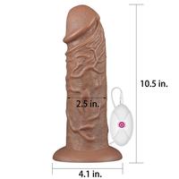 28 CM Gerçekçi Kalın Anal Fisting Melez Titreşimli Dildo - Realistic Chubby Vibrating Dildo