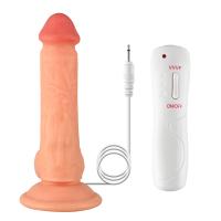 Alvin - Kumandalı Vantuzlu Güçlü Titreşimli Gerçekçi Yapay Penis Realistik Dokuda Dildo 18 CM
