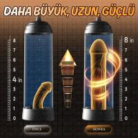 Automatic MXL1 - Ekstra Büyük Hazneli Yedek Başlıklı 6 Emiş Modlu Dijital Ekran Profesyonel Otomatik Penis Pompası