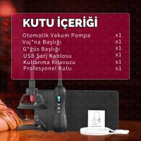 Automatic Tongue - 9 Emiş Modlu 9 Titreşim ve Rotasyon Dil Hareketli Profesyonel Otomatik Göğüs ve Vajina Vakum Pompası
