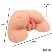 BIG ASS Rita Yüksek Kaliteli Anal Vajinal Çift Girişli Ultra Gerçekçi Ten Dokusunda Kalça Mastürbatör