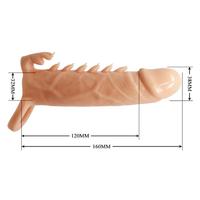 EMMITT 4 CM Uzatmalı Klitoris Uyarıcı Testis Halkalı Silikon Penis Kılıfı
