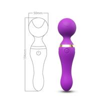 FREEZA 360° Açılı Magic Wand Massager Çok Sessiz Masaj Aleti - Mor