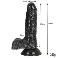 GENE Dildo Gerçekçi Et Dokusunda Realistik Zenci Penis 18 CM