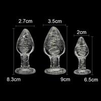 GLOW IN THE DARK Karanlıkta Parlayan Cam Anal Plug Set