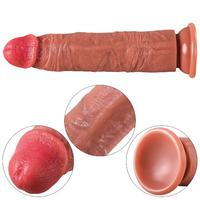 Hardy - Ultra Yumuşak Doku Testissiz Realistik Dildo Çift Katmanlı Silikon Gerçekçi Yapay Penis 22 CM