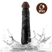 Kendrick - Kumandalı Vantuzlu Testissiz Güçlü Titreşimli Gerçekçi Zenci Yapay Penis Realistik Dokuda Dildo 22 CM