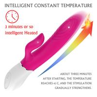 Lighters Şarjlı Isıtmalı İleri Geri Hareketli ve Güçlü Titreşimli 2 in 1 Rabbit Vibratör