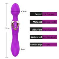 LOVE Çift Taraflı Ultra Yumuşak ve Güçlü Titreşimli Masaj Wand Dildo Vibratör
