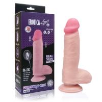 Marcus - Hareketli Kayar Deri Çift Katmanlı Realistik Vibratör Dildo Ultra Yumuşak Gerçekçi Titreşimli Yapay Penis