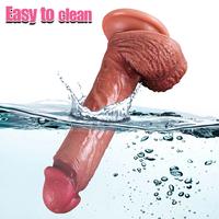 Adam - Ultra Yumuşak Dokulu Realistik Dildo Çift Katmanlı Silikon Gerçekçi Yapay Penis 22 CM