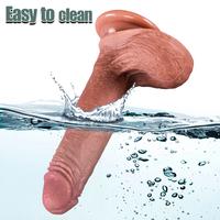 Brice - Ultra Yumuşak Dokulu Realistik Dildo Çift Katmanlı Silikon Gerçekçi Yapay Penis 19 CM