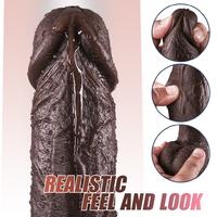 Frank - Şarjlı Kumandalı Isıtmalı İleri Geri Hareketli ve Rotasyonlu Gerçekçi Damarlı Zenci Yapay Penis Vibrator