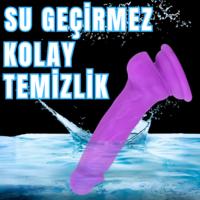 MYST COLOR Dildo Ultra Yumuşak Dokulu Mor Realistik Yapay Penis