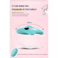 ORZA Kablosuz Kumandalı Gizli Külot İçi Giyilebilir Güçlü Titreşimli Panty Vibratör - Mavi