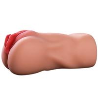 Poppy - Anal Vajina Çift Girişli Realistik Mastürbatör Isıtmalı Titreşimli Yapay Vajina