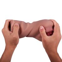 Natasha - Realistik Dokulu Melez Anal Vajinal 2 in 1 Titreşimli Suni Vajina