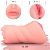 Daria - Realistik Dokulu Oral Anal Vajinal 3 in 1 Titreşimli Suni Vajina