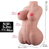 Premium Torso Masturbator Mila - Büyük Boy Realistik Manken Anal Vajinal 2 in 1 Titreşimli Suni Vajina