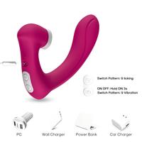 PRIME TOYS Tong Şarjlı Güçlü Titreşimli G Nokta ve Klitoris Uyarıcı Dil Hareketli 2 in 1 Vibratör