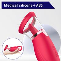 Monica Şarjlı Tutma Aparatlı Emiş Titreşim Dil Yalama 3 in 1 Klitoris Uyarıcı Vibratör