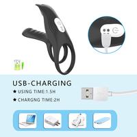 Alex Şarjlı Uzaktan Kumandalı G Nokta Klitoris Uyarıcı Vibratör Testis ve Penis Halkası