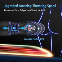 Rocky Şarjlı Uzaktan Kontrol Penis Halkalı İleri Geri Hareketli Prostat Uyarıcı Vibratör