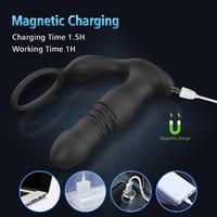 Rocky Şarjlı Uzaktan Kontrol Penis Halkalı İleri Geri Hareketli Prostat Uyarıcı Vibratör