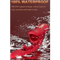 Şarjlı Klitoris G Nokta Uyarıcı Çırpma ve Dil Dudak Hareketli Güçlü Titreşimli 2 in 1 Oral Vibratör