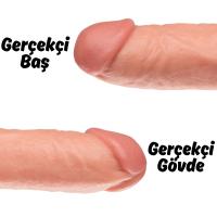 Stew - King Size Realistic Giant Dildo Kalın Büyük Boy Gerçekçi Doku Testissiz Realistik Yapay Penis 26x5.3 CM