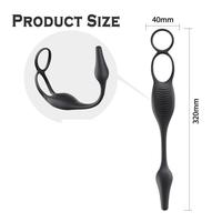 Alan RCT - Şarjlı Uzaktan Kumandalı Testis ve Penis Halkalı Güçlü Titreşimli Perine ve Prostat Uyarıcı Anal Plug Vibratör