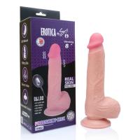 Thomas - Hareketli Kayar Deri Çift Katmanlı Realistik Vibratör Dildo Ultra Yumuşak Gerçekçi Titreşimli Yapay Penis
