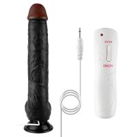 Thomas - Kumandalı Büyük Boy Güçlü Titreşimli Gerçekçi Zenci Yapay Penis Realistik Dokuda Dildo 28 CM