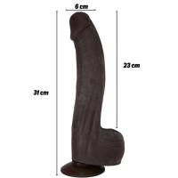 Tyler - Mega Boy Hareketli Kayar Deri Çift Katmanlı Realistik Vibratör Dildo Ultra Yumuşak Gerçekçi Titreşimli Yapay Penis