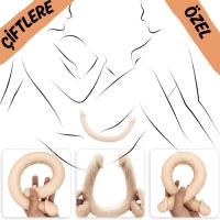 Ultra Soft Realistic Double Ended Dildo Yumuşak Doku Gerçekçi Çift Taraflı Realistik Yapay Penis 33 CM