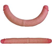 Victor - Sliding Skin Ultra Soft Realistic Double Ended Dildo Hareketli Kayar Deri Çift Katmanlı Çift Taraflı Gerçekçi Yapay Penis 30 CM