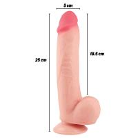 Adrian - Hareketli Kayar Deri Çift Katmanlı Realistik Vibratör Dildo Ultra Yumuşak Gerçekçi Titreşimli Yapay Penis