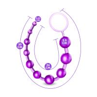 Anal Beads Pull Ring Tutma Halkalı Dereceli Toplar Silikon Mor Anal Boncuk