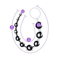 Anal Beads Pull Ring Tutma Halkalı Dereceli Toplar Silikon Siyah Anal Boncuk