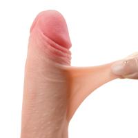 Arthur - Hareketli Kayar Deri Çift Katmanlı Realistik Vibratör Dildo Ultra Yumuşak Gerçekçi Titreşimli Yapay Penis