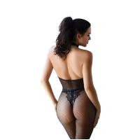 Askılı Erotik Desenli Açık Kasık Fantezi Gecelik Özel Bölgesi Açık Seksi Vücut Çorabı
