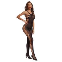 Askılı Yanları Yırtık Özel Bölgesi Açık Seksi Vücut Çorabı