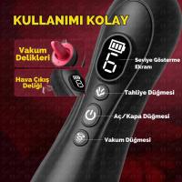 Automatic Tongue - 9 Emiş Modlu 9 Titreşim ve Rotasyon Dil Hareketli Profesyonel Otomatik Göğüs ve Vajina Vakum Pompası