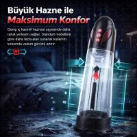 AutoWatic - Büyük Hazneli Suyla Kullanılabilir 8 Modlu Yüksek Performans Şarjlı Otomatik Hydro Penis Pompası