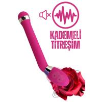 Eğik Yapıda Kademeli Güçlü Titreşimli Sessiz G Nokta Uyarıcı Anal Vibratör 19 CM