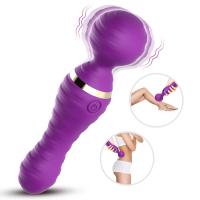 FREEXA 360° Dönebilen Esnek Kafalı Magic Wand Massager Orgazm Vibratör - Mor