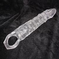 Gerçekçi Doku Penis Büyütücü ve Kalınlaştırıcı 6 CM Uzatmalı Şeffaf Realistik Penis Kılıfı 25 CM