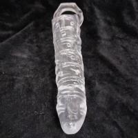 Gerçekçi Doku Penis Büyütücü ve Kalınlaştırıcı 6 CM Uzatmalı Şeffaf Realistik Penis Kılıfı 25 CM