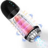 Masterbator - Şarjlı İnleme Sesli Titreşimli ve Emiş Güçlü Penis Pompası Suni Vajina Tam Otomatik Mastürbatör