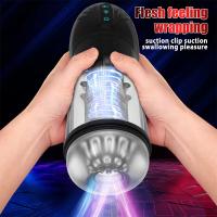 Masterbator - Şarjlı İnleme Sesli Titreşimli ve Emiş Güçlü Penis Pompası Suni Vajina Tam Otomatik Mastürbatör